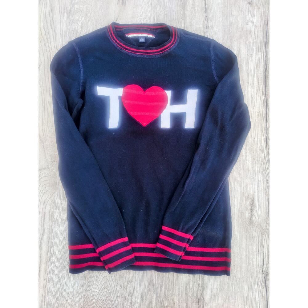 Y2K VTG Tommy Hilfiger Classic‎ Preppy Crewneck Sweater American schoolcore  XS